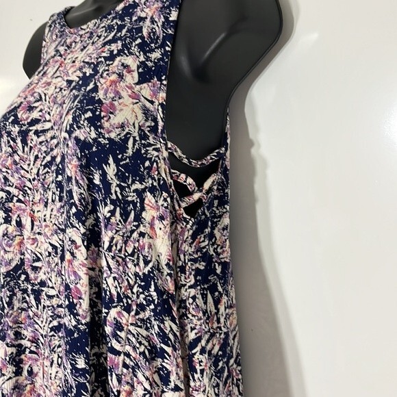 Roxy Swing Capella Dress Americano Blue Print Size Small - Picture 6 of 13